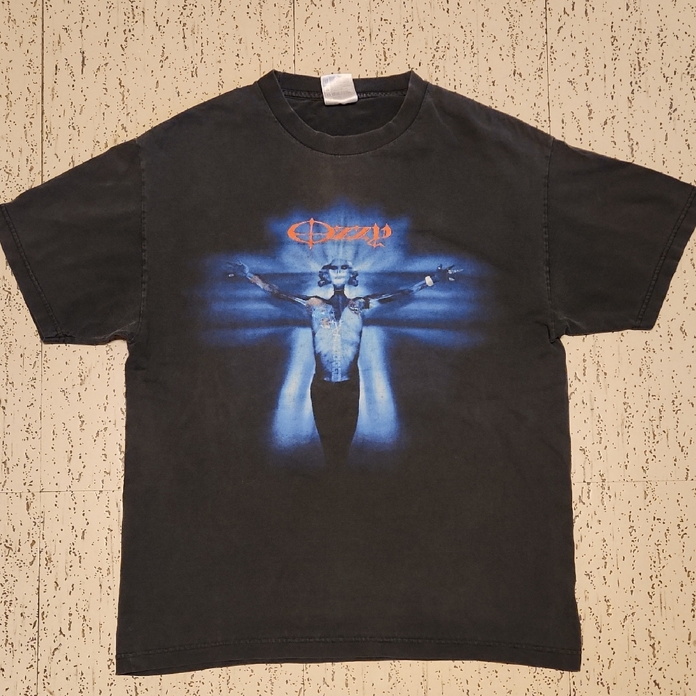 Ozzy Osbourne Black Fade 2002 Tour Crewneck T-Shirt Vintage RARE